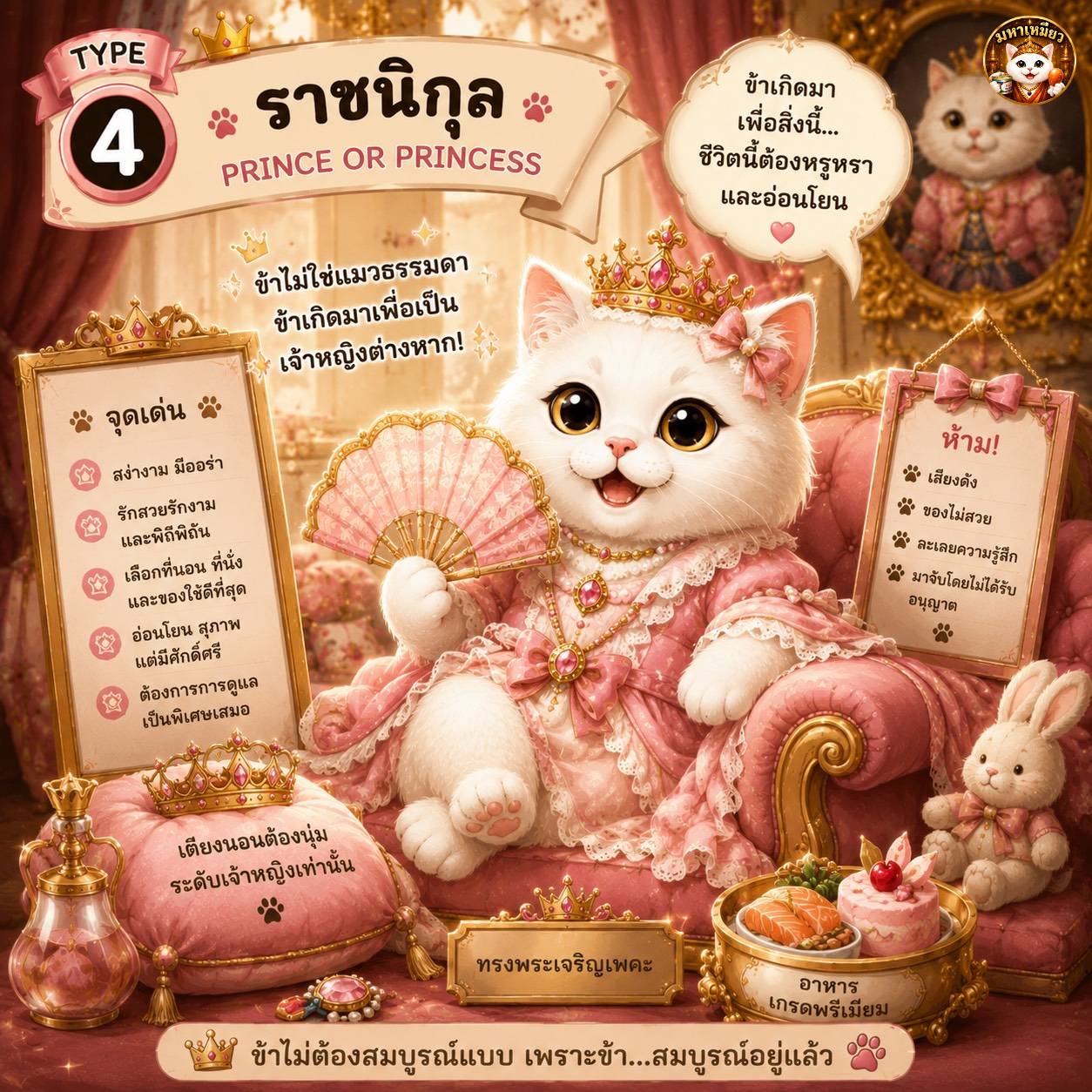 ไทป์ ราชนิกุล — การ์ดบุคลิกแมว mahameow