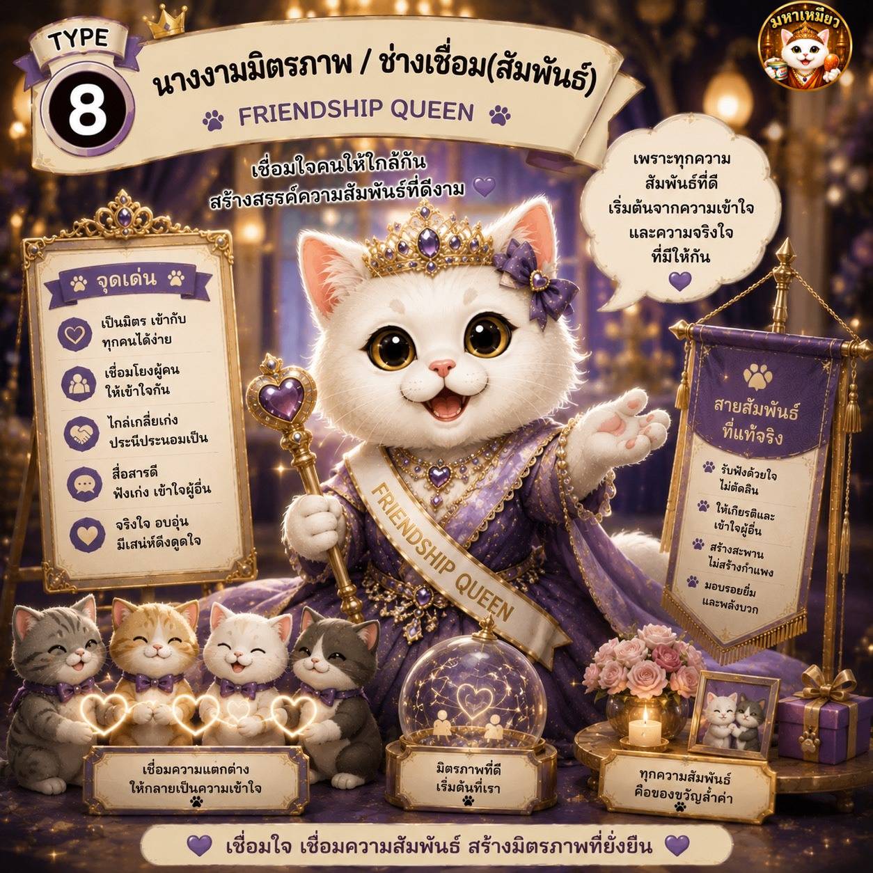 ไทป์ นางงามมิตรภาพ — การ์ดบุคลิกแมว mahameow